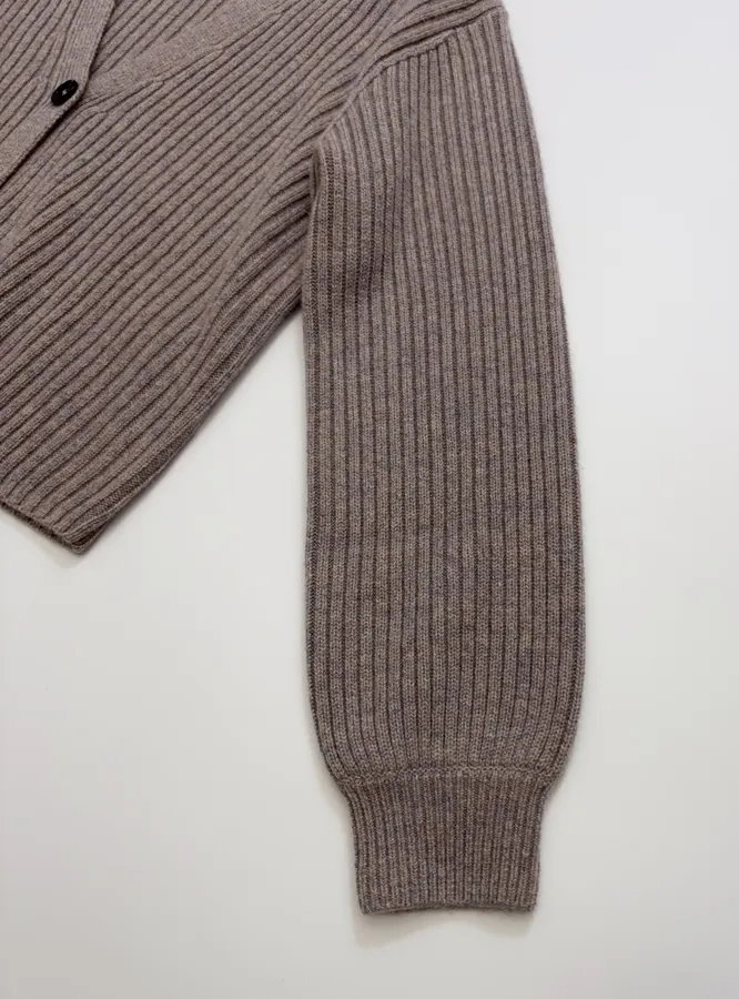 Loro Piana Cashmere Cardigan | V-Neck Black-Button Loose Drop-Shoulder Soft Knit Outerwear in As Shown, product view 04