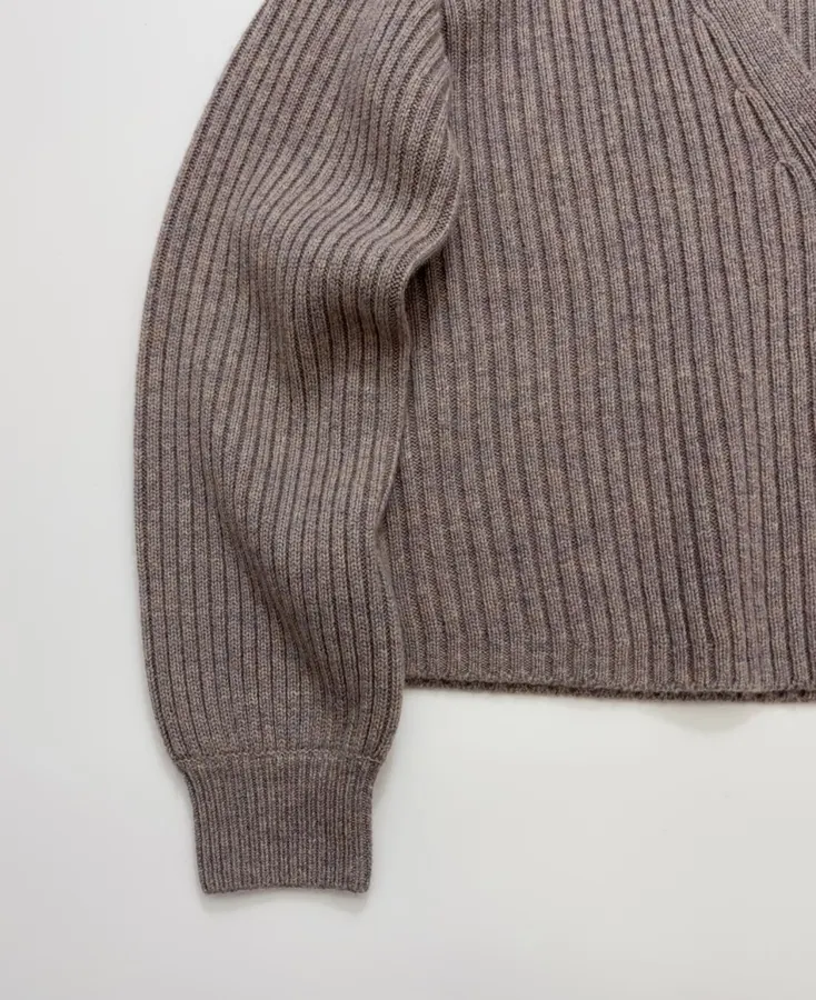 Loro Piana Cashmere Cardigan | V-Neck Black-Button Loose Drop-Shoulder Soft Knit Outerwear in As Shown, product view 07