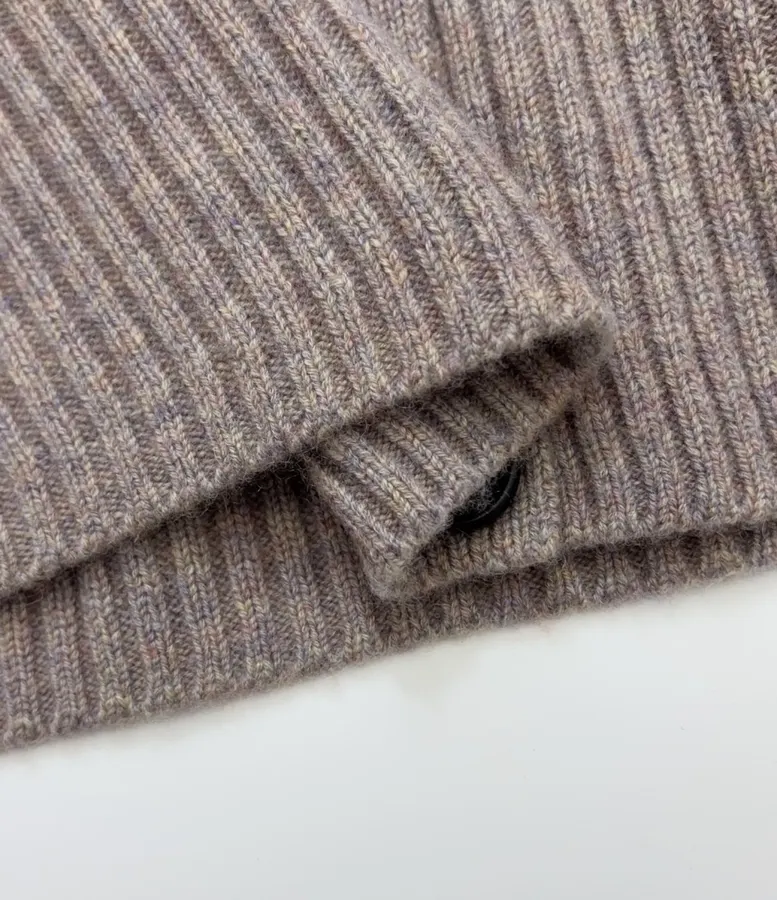 Loro Piana Cashmere Cardigan | V-Neck Black-Button Loose Drop-Shoulder Soft Knit Outerwear in As Shown, product view 09