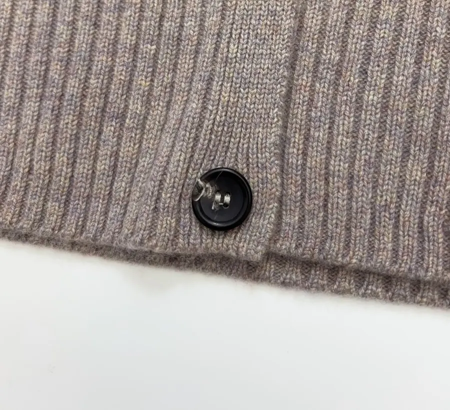 Loro Piana Cashmere Cardigan | V-Neck Black-Button Loose Drop-Shoulder Soft Knit Outerwear in As Shown, product view 11