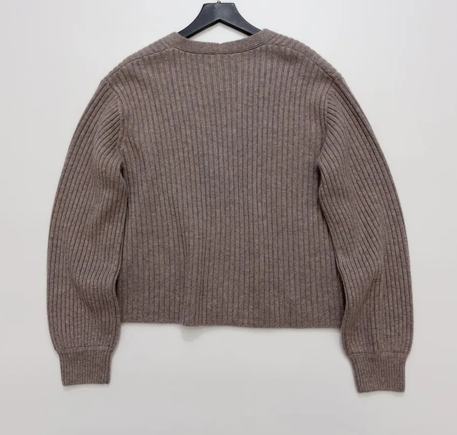 Loro Piana Cashmere Cardigan | V-Neck Black-Button Loose Drop-Shoulder Soft Knit Outerwear in As Shown, product view 13