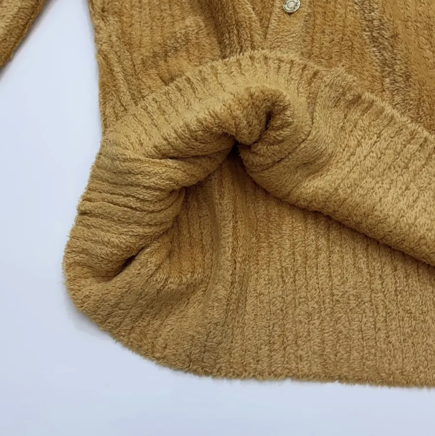 Loro Piana V-neck solid-color silk knit cardigan in As Shown, product view 09