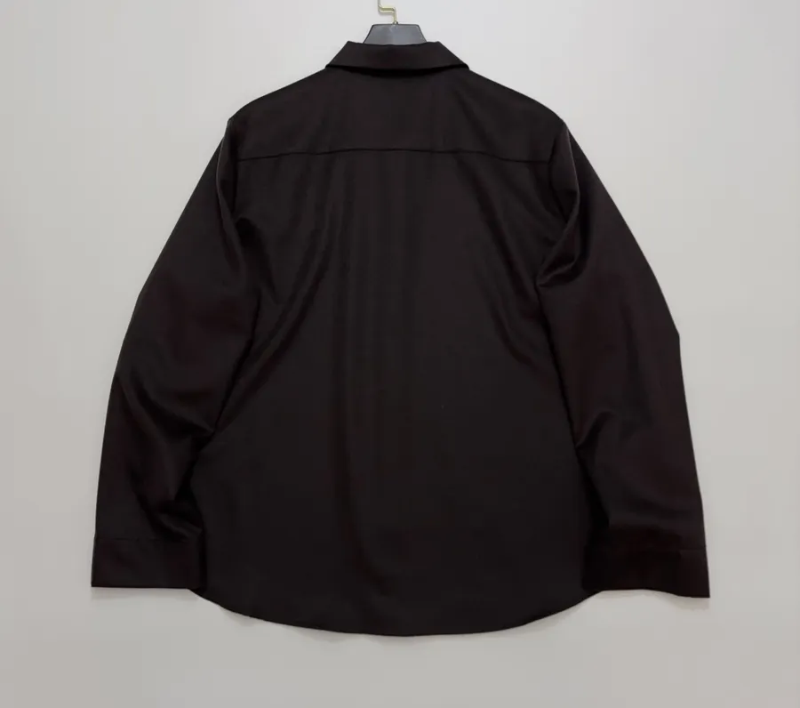 The Row Silk-and-wool blend relaxed long-sleeve shirt in As Shown, product view 10