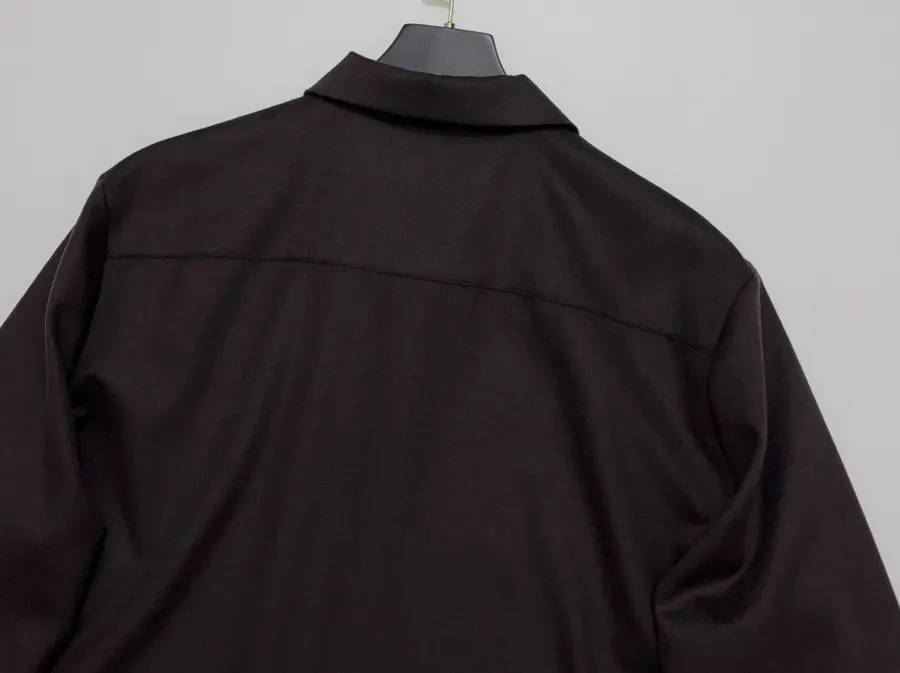 The Row Silk-and-wool blend relaxed long-sleeve shirt in As Shown, product view 11