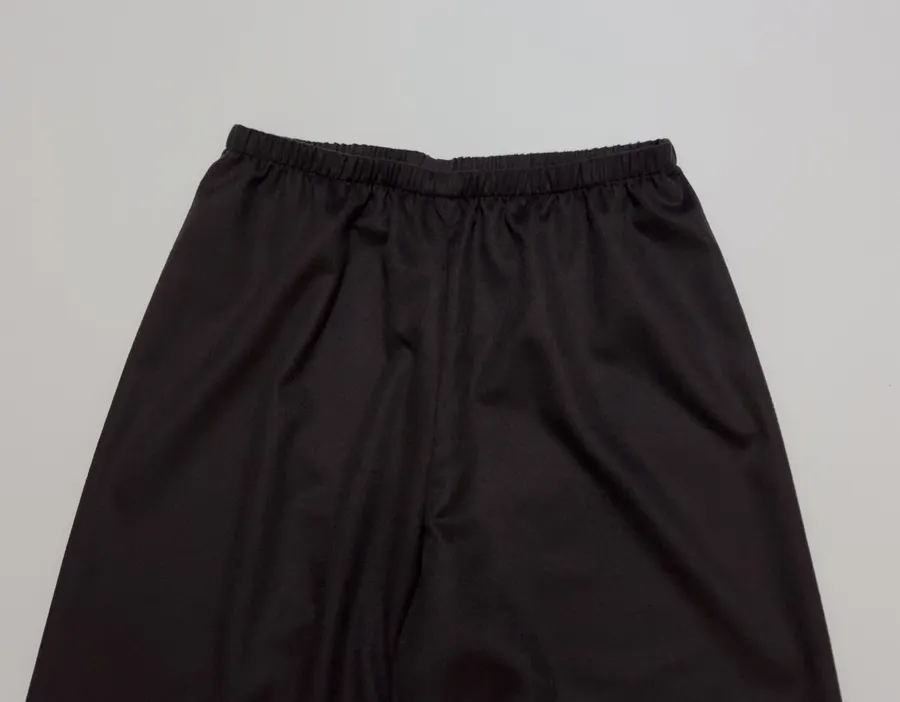 The Row Dark Brown Satin Wide-Leg Trousers in Dark Brown, product view 03