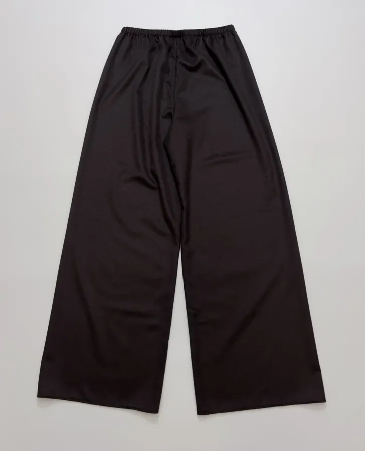 The Row Dark Brown Satin Wide-Leg Trousers in Dark Brown, product view 11