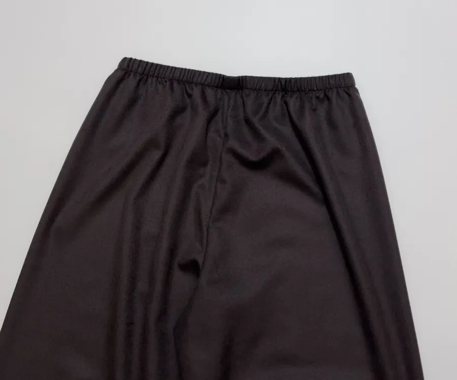 The Row Dark Brown Satin Wide-Leg Trousers in Dark Brown, product view 12