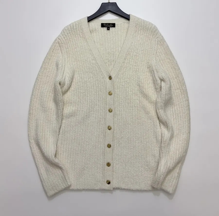 Loro Piana V-neck solid-color silk knit cardigan in As Shown, product view 01