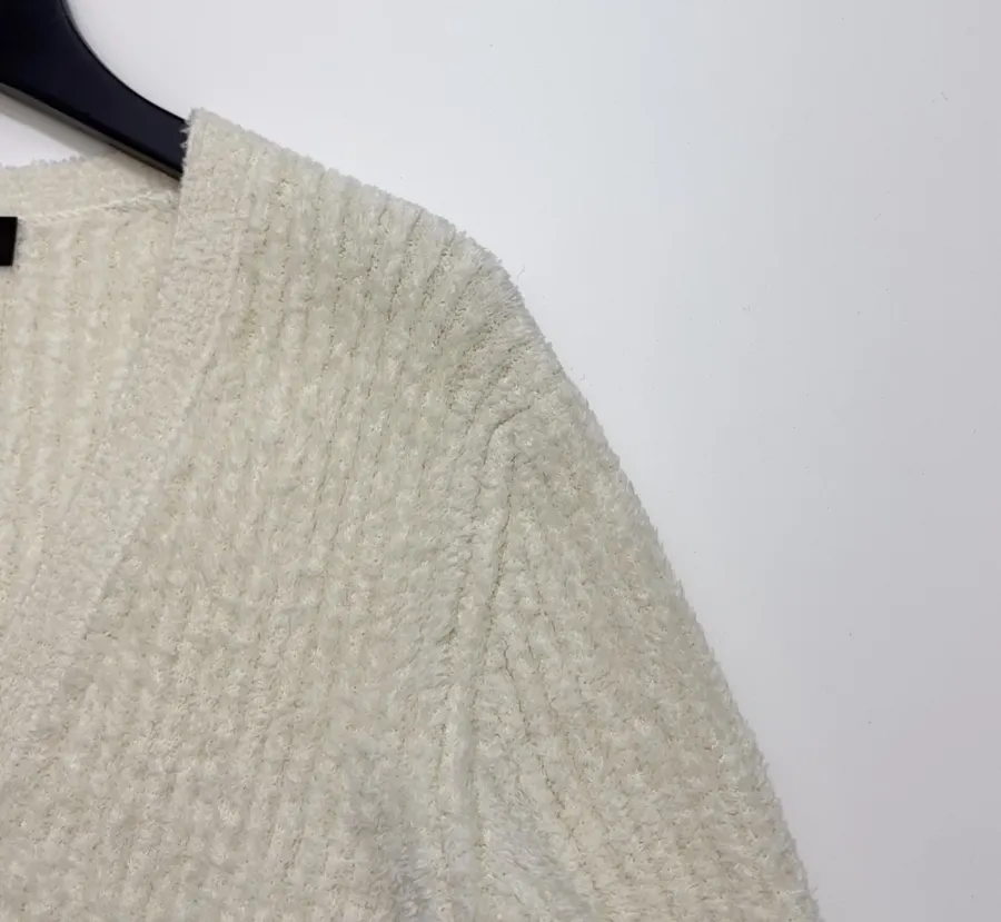 Loro Piana V-neck solid-color silk knit cardigan in As Shown, product view 03