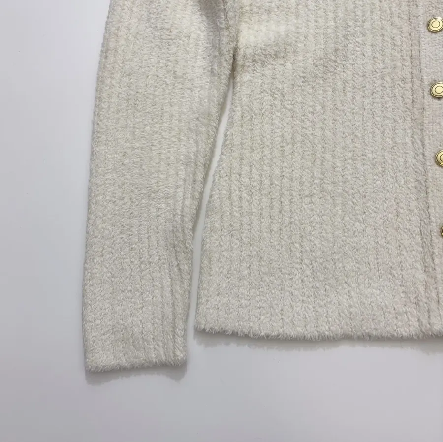 Loro Piana V-neck solid-color silk knit cardigan in As Shown, product view 07