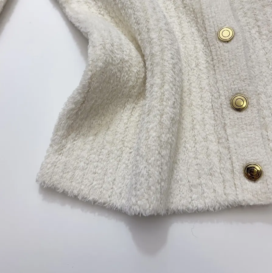 Loro Piana V-neck solid-color silk knit cardigan in As Shown, product view 08