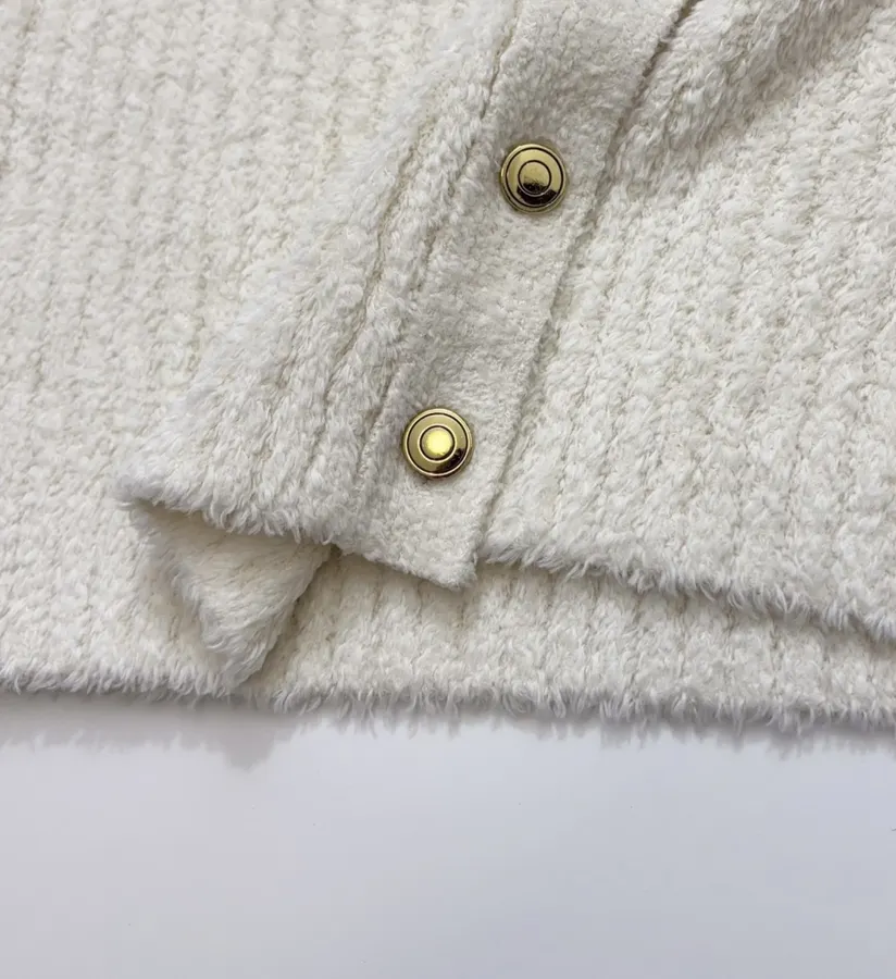 Loro Piana V-neck solid-color silk knit cardigan in As Shown, product view 11