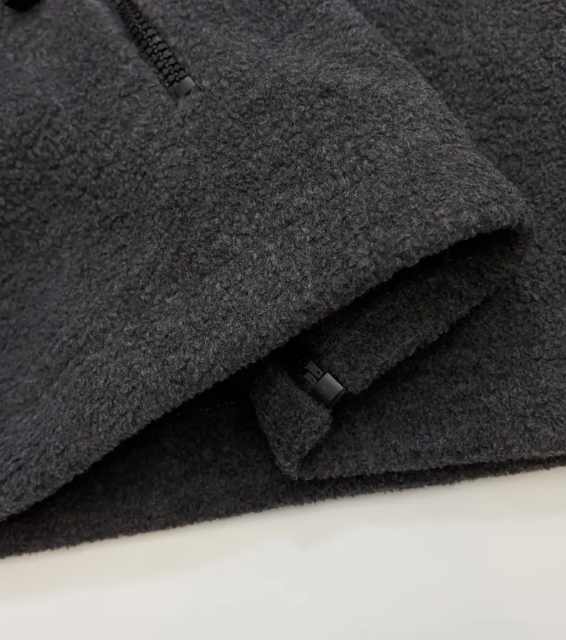 Miu Miu Relaxed zip-up fleece cardigan jacket in As Shown, product view 11